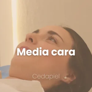 depilación láser media cara cedapiel