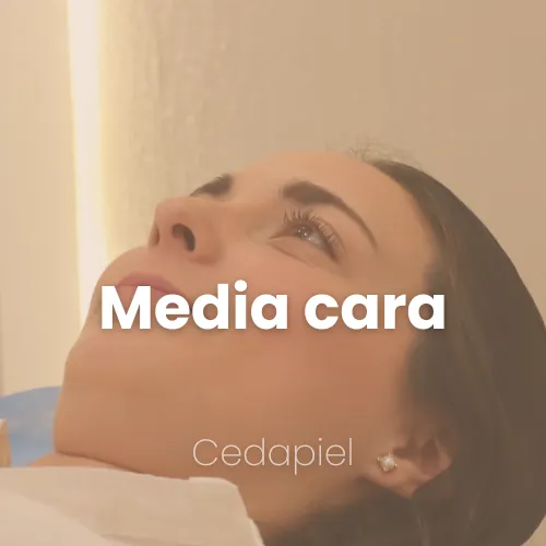 depilación láser media cara cedapiel